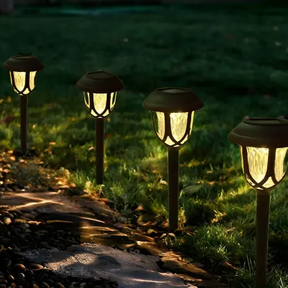 Solar LED Crystal Outdoor Bollard Lights for Gardens and Patios Image - 4