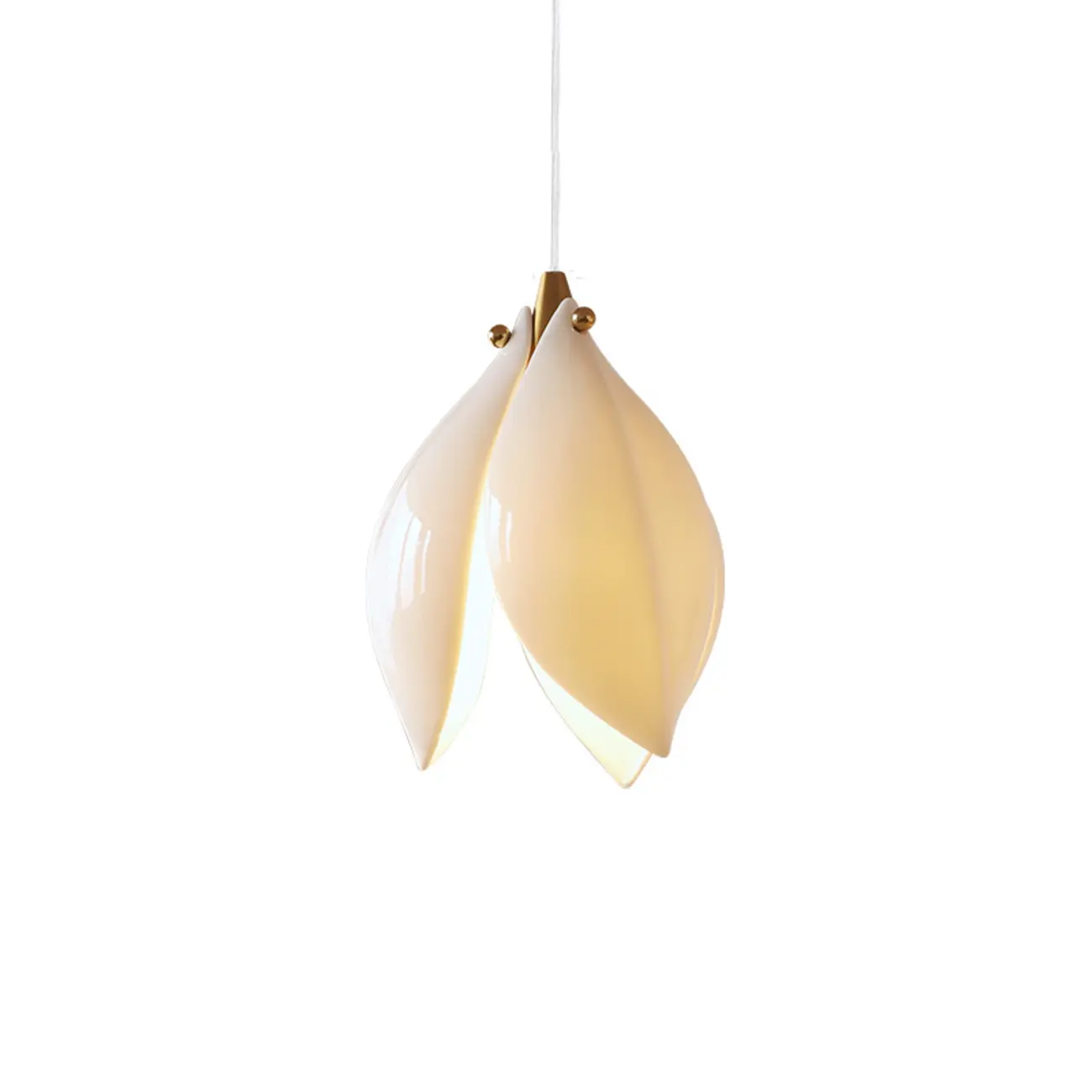 Elegant Ceramic Bud Shape LED Pendant Lamp for Modern Living Room Image - 5 | homeyfad