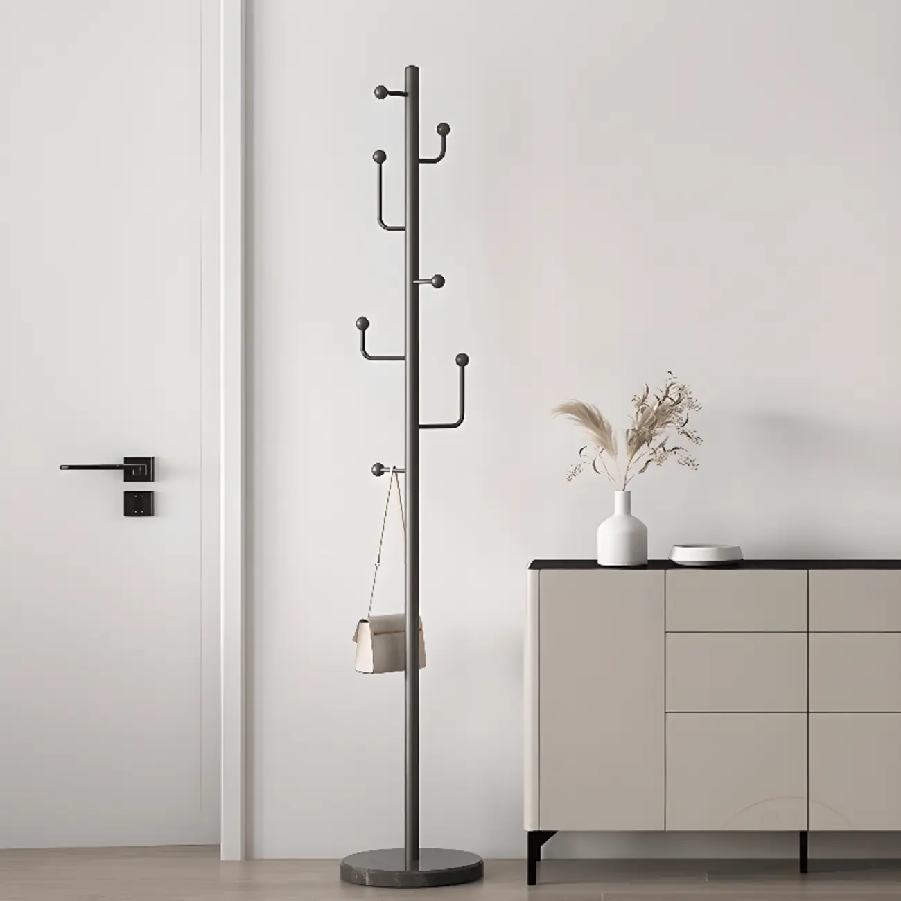 Glam Black Metal Freestanding Coat Rack Image - 1 | homeyfad