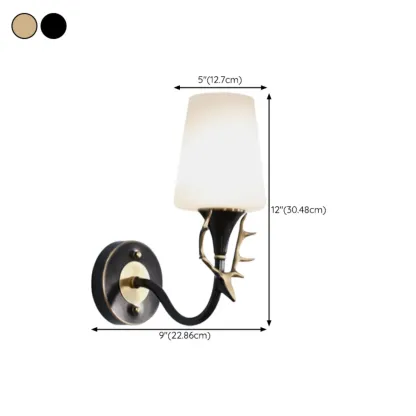 Vintage Cylinder LED Bathroom Vanity Light in Wall-Mounted  #size