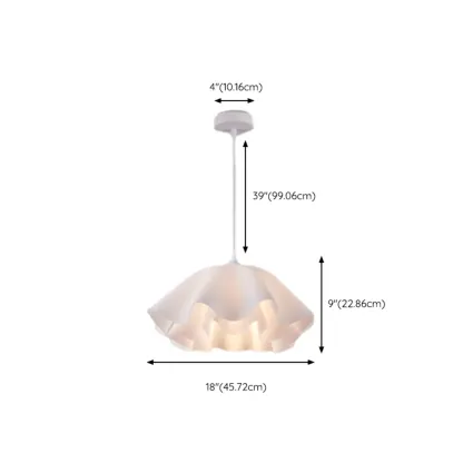 Layered Floral White Acrylic Pendant Light for Elegant Living Room Image - 13