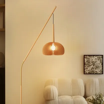 Modern Metal Globe Shade Floor Lamp with Marble Base Image - 16