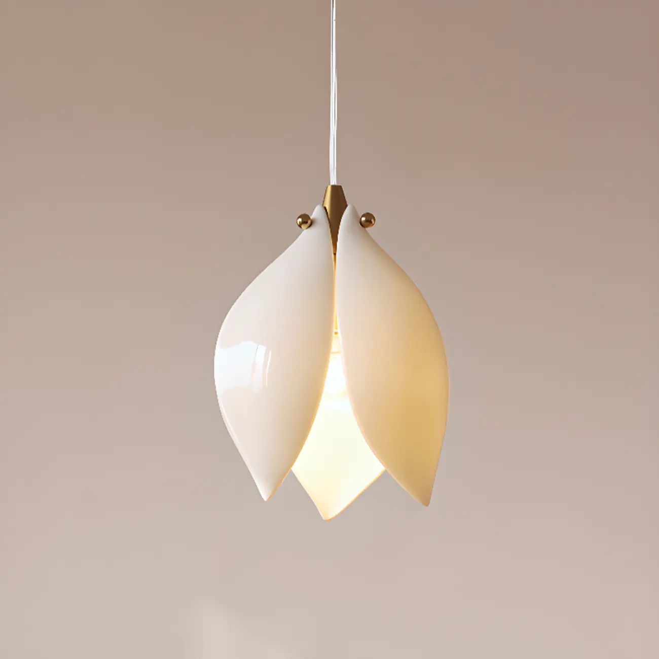 Elegant Ceramic Bud Shape LED Pendant Lamp for Modern Living Room Image - 6 | homeyfad