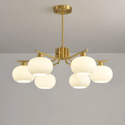 Modern Glass Globe Chandelier Adjustable Hanging Length Image - 21