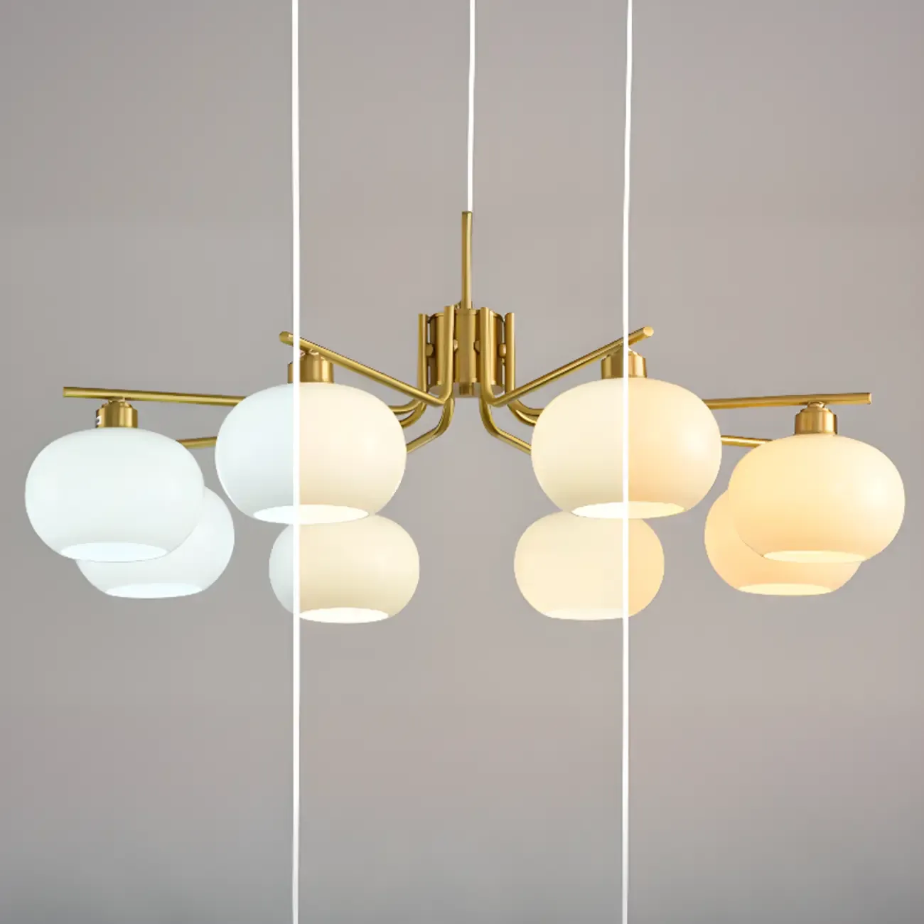 Modern Glass Globe Chandelier Adjustable Hanging Length Image - 22