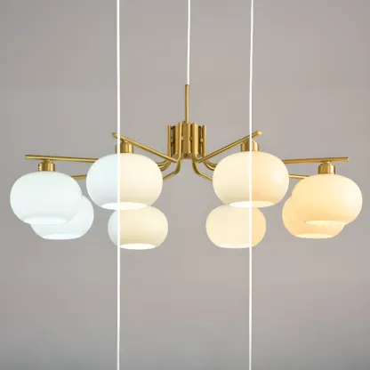 Modern Glass Globe Chandelier Adjustable Hanging Length Image - 22