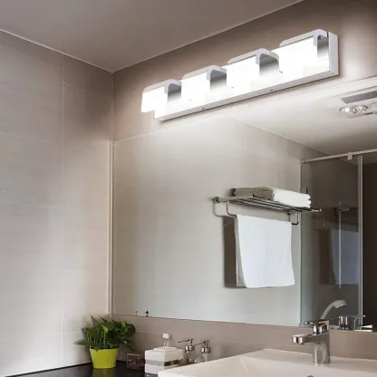 Bathroom Vanity Wall Lights Over Mirror with Lampshade  Image - 5