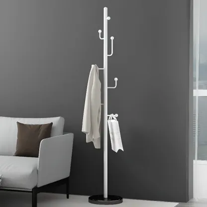 Glam Black Metal Freestanding Coat Rack Image - 5