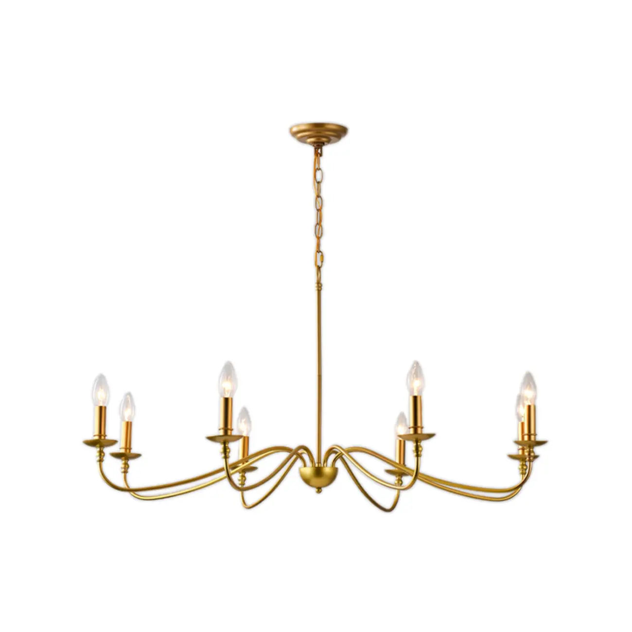 8-Light Vintage Elegant Candle Chandelier for Living Room Image - 7 | homeyfad