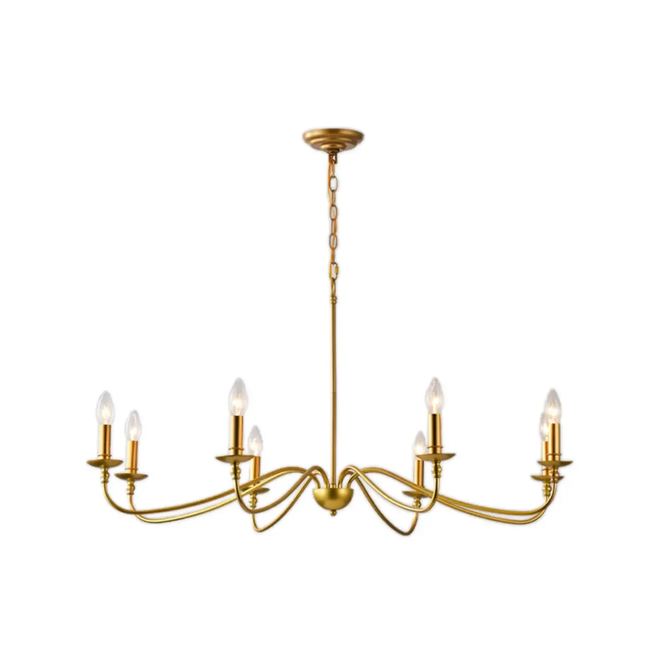 8-Light Vintage Elegant Candle Chandelier for Living Room Image - 7