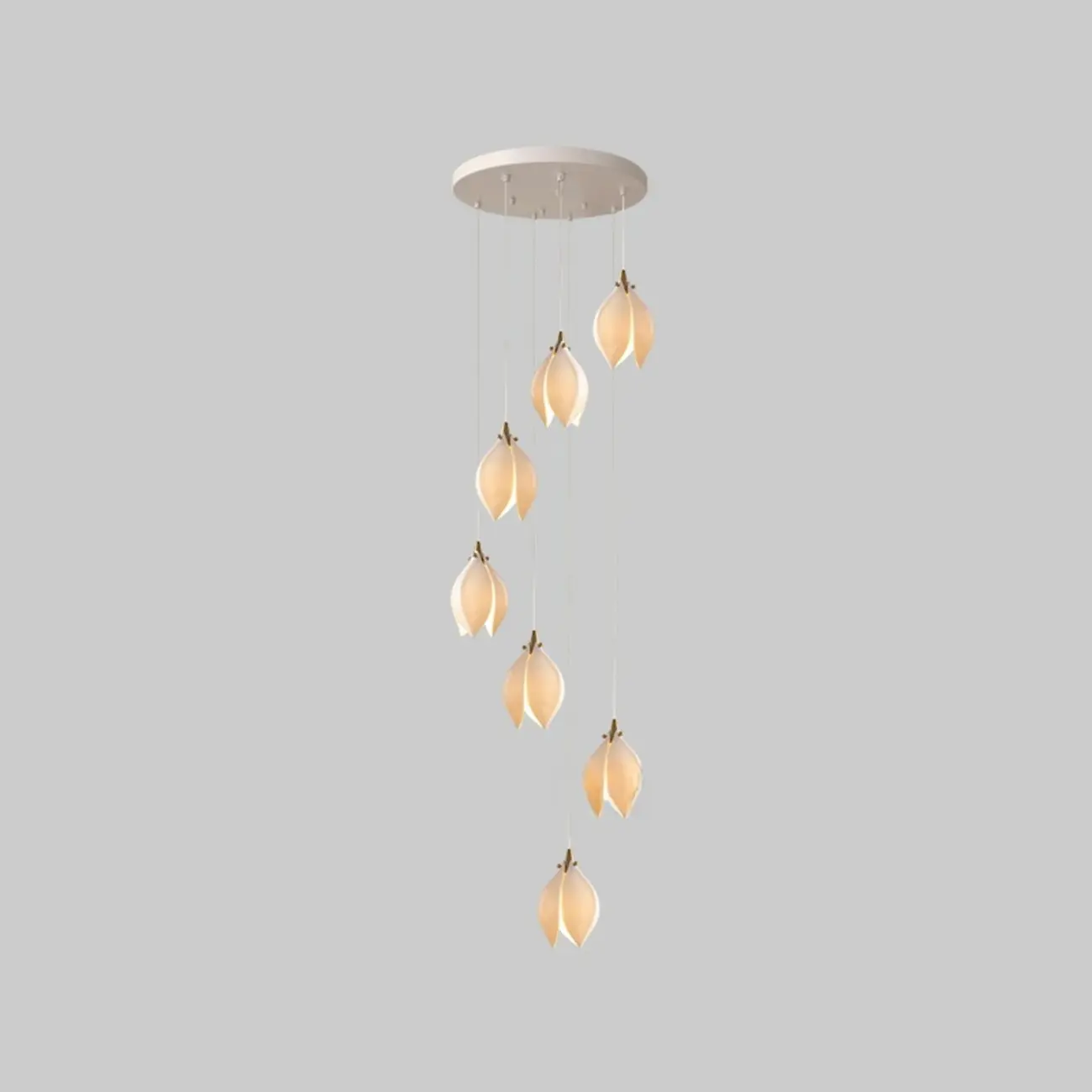 Elegant Ceramic Bud Shape LED Pendant Lamp for Modern Living Room Image - 10 | homeyfad