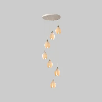Elegant Ceramic Bud Shape LED Pendant Lamp for Modern Living Room Image - 10