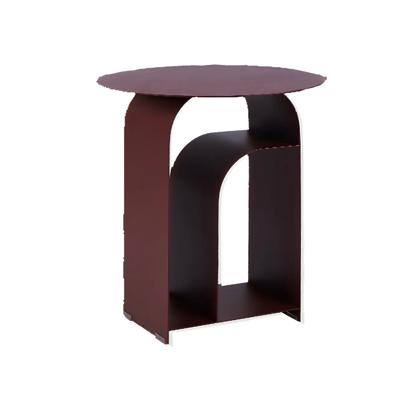 Simplistic White Metal Bedside Table with Open Storage Image - 5 | homeyfad