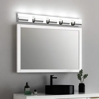 Bathroom Vanity Wall Lights Over Mirror with Lampshade  Image - 7