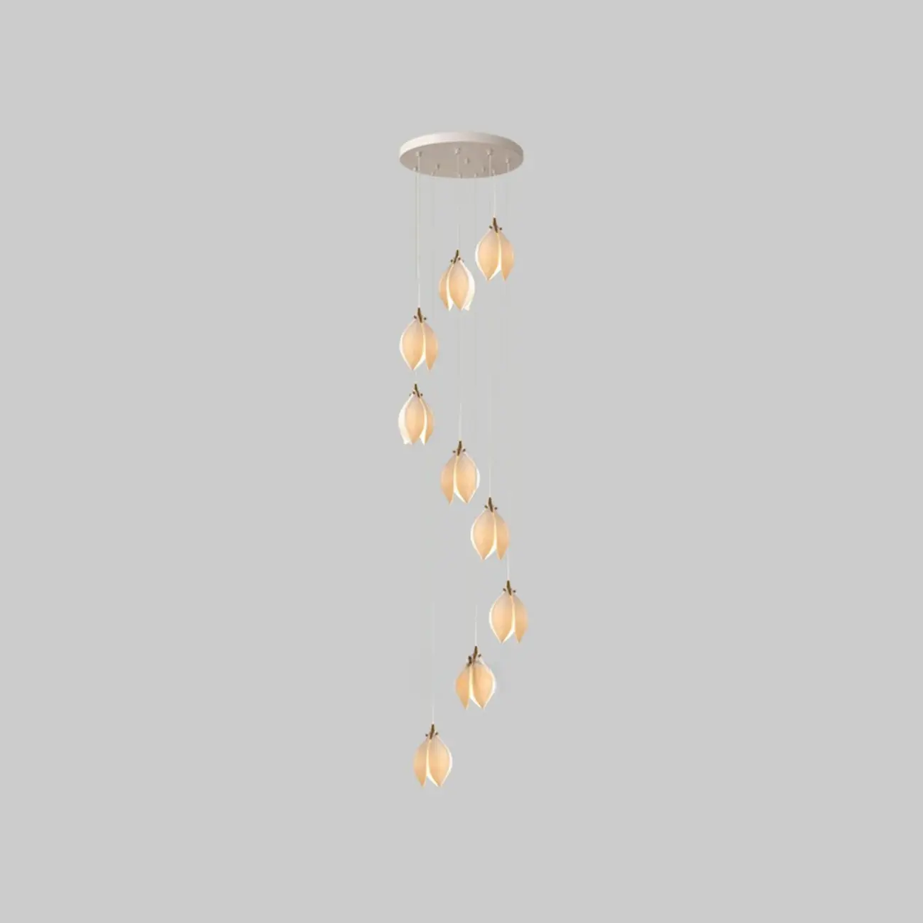 Elegant Ceramic Bud Shape LED Pendant Lamp for Modern Living Room Image - 11 | homeyfad