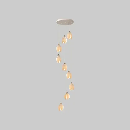 Elegant Ceramic Bud Shape LED Pendant Lamp for Modern Living Room Image - 11