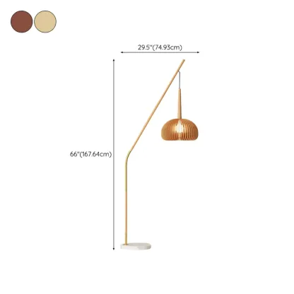 Modern Metal Globe Shade Floor Lamp with Marble Base Image - 20