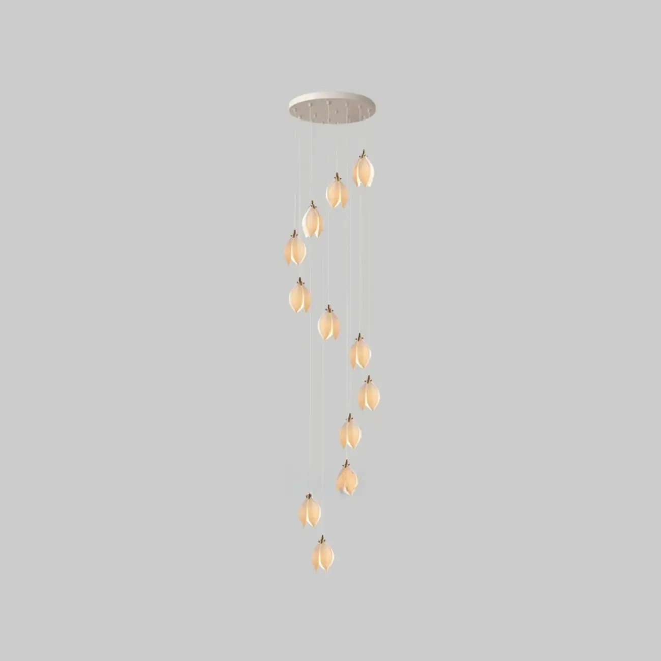 Elegant Ceramic Bud Shape LED Pendant Lamp for Modern Living Room Image - 12