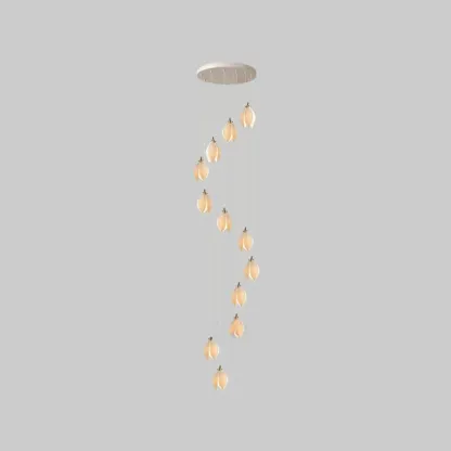 Elegant Ceramic Bud Shape LED Pendant Lamp for Modern Living Room Image - 12