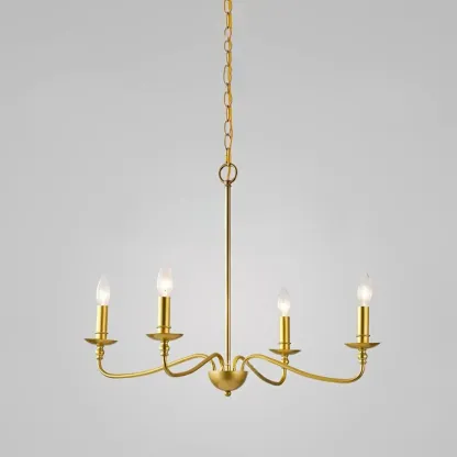 8-Light Vintage Elegant Candle Chandelier for Living Room Image - 10