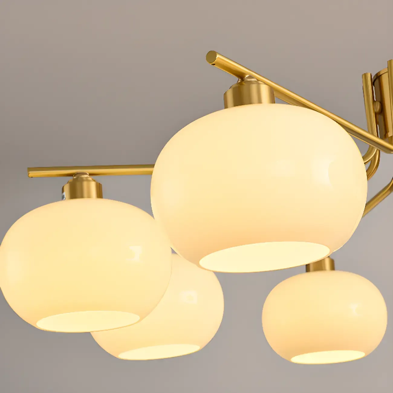 Modern Glass Globe Chandelier Adjustable Hanging Length Image - 26