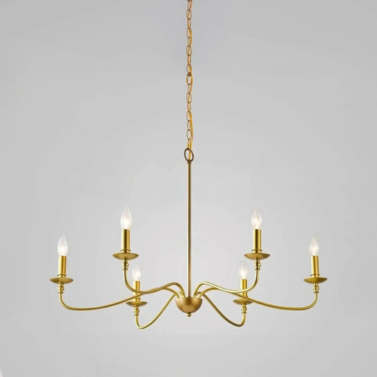 8-Light Vintage Elegant Candle Chandelier for Living Room Image - 11