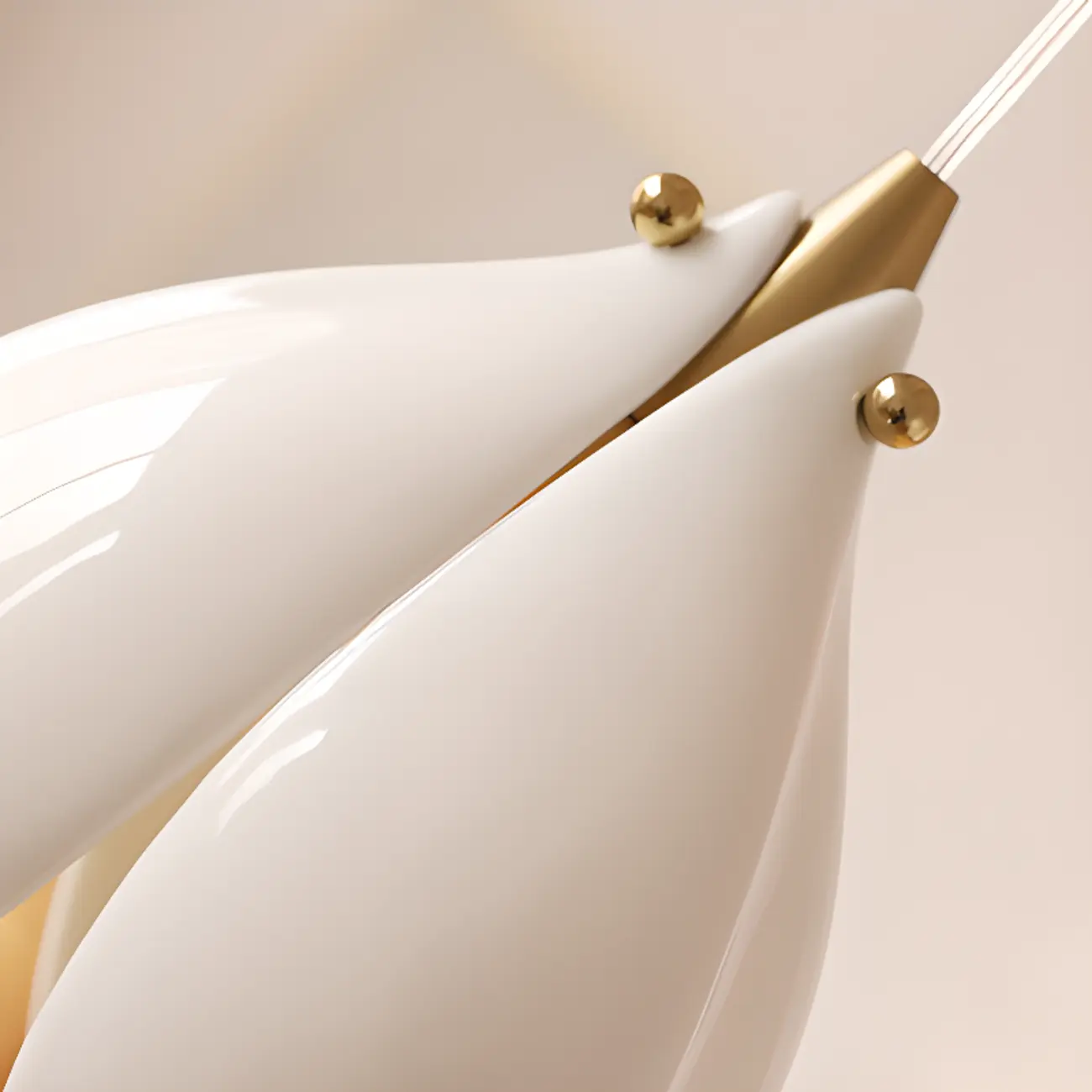 Elegant Ceramic Bud Shape LED Pendant Lamp for Modern Living Room Image - 15 | homeyfad
