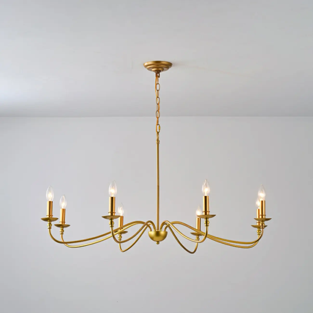 8-Light Vintage Elegant Candle Chandelier for Living Room Image - 12 | homeyfad