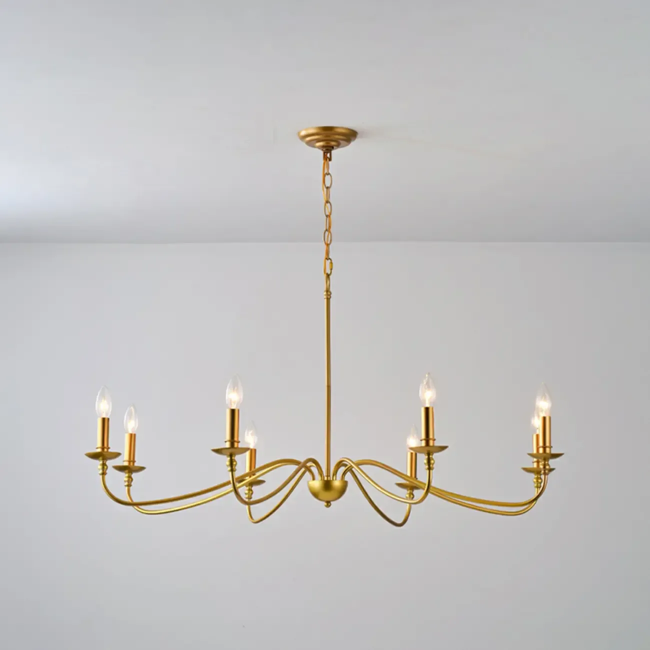 8-Light Vintage Elegant Candle Chandelier for Living Room Image - 12