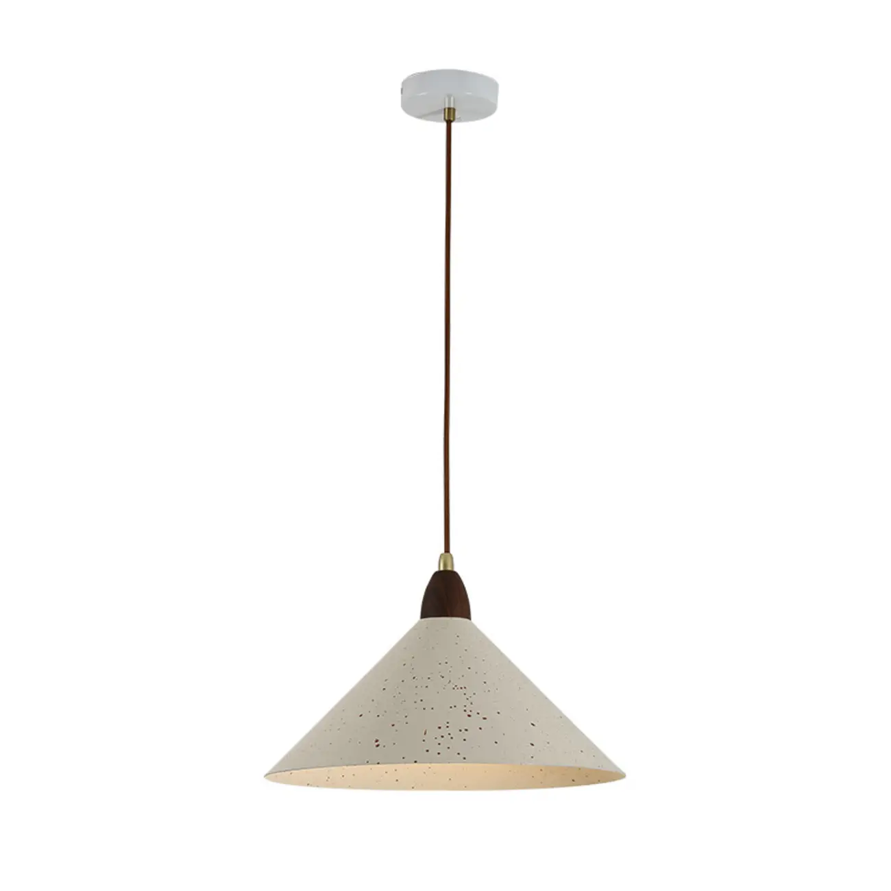 Modern White Iron Cone Pendant Lamp for Living Room Image - 5 | homeyfad
