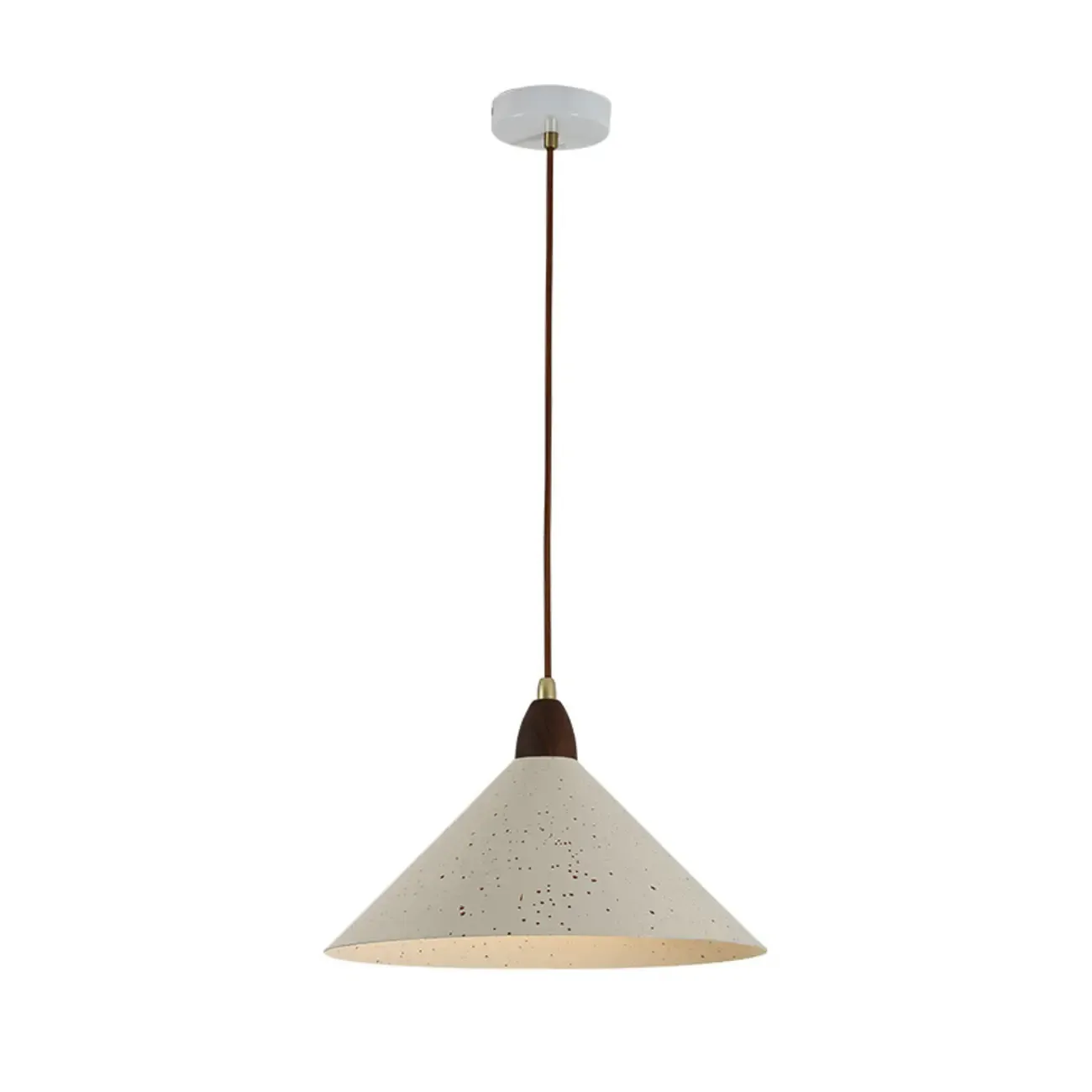 Modern White Iron Cone Pendant Lamp for Living Room Image - 5