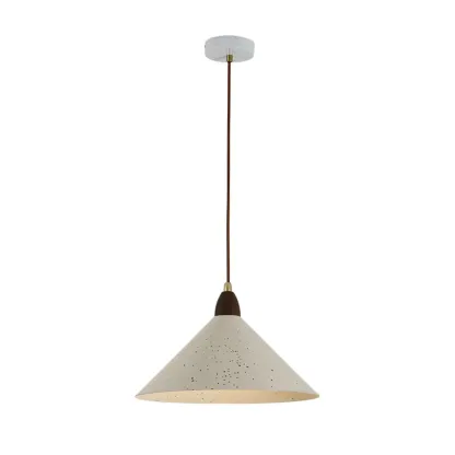 Modern White Iron Cone Pendant Lamp for Living Room Image - 5