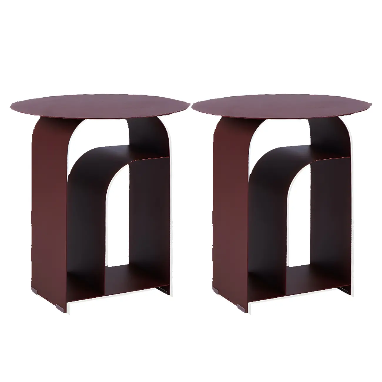 Simplistic White Metal Bedside Table with Open Storage Image - 11 | homeyfad