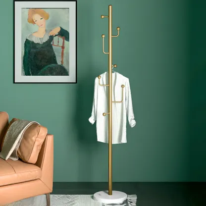 Glam Black Metal Freestanding Coat Rack Image - 11