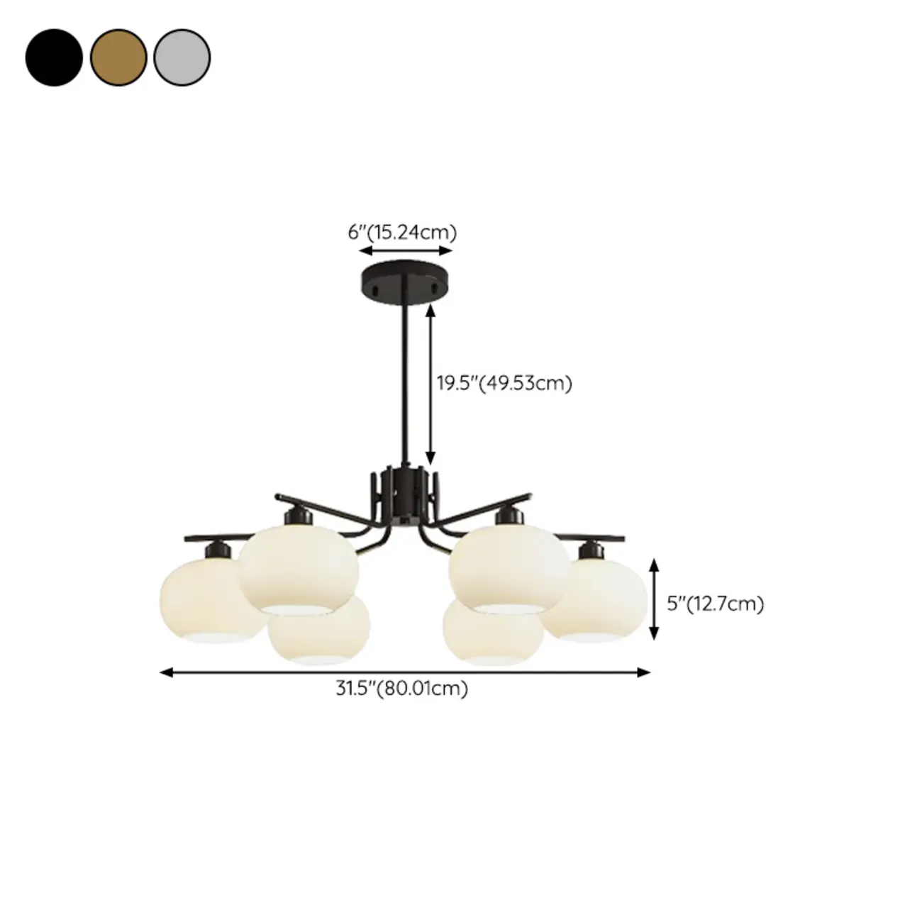 Modern Glass Globe Chandelier Adjustable Hanging Length Image - 30 | homeyfad