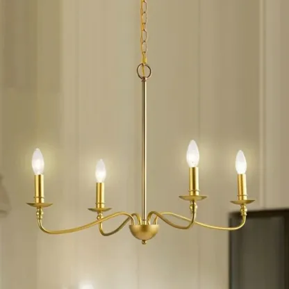 8-Light Vintage Elegant Candle Chandelier for Living Room Image - 15