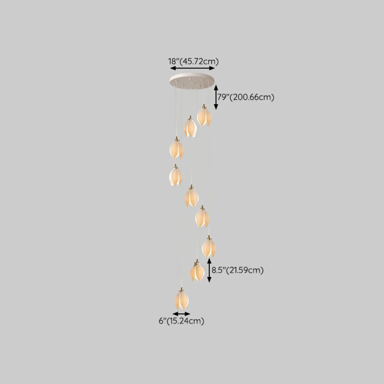 Elegant Ceramic Bud Shape LED Pendant Lamp for Modern Living Room Image - 19 | homeyfad