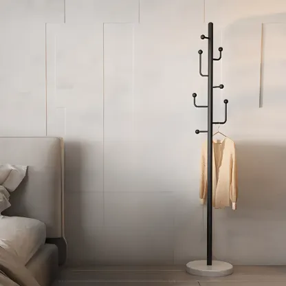 Glam Black Metal Freestanding Coat Rack Image - 13