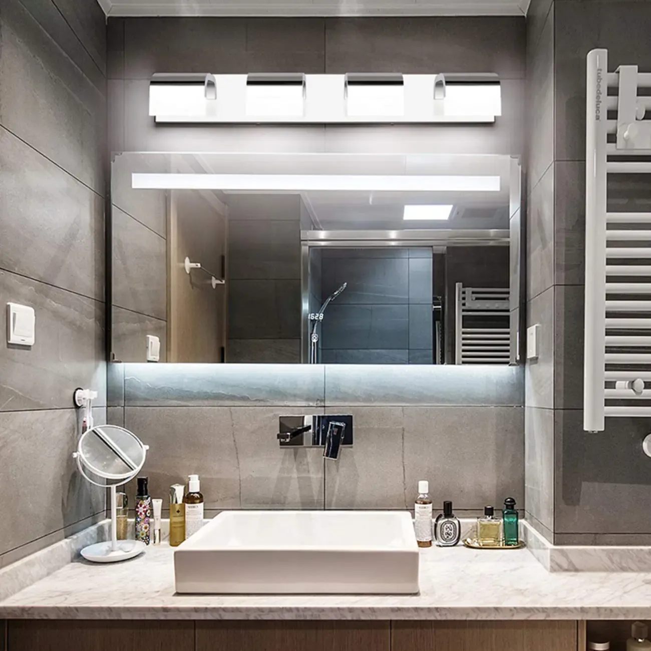 Bathroom Vanity Wall Lights Over Mirror with Lampshade  Image - 15