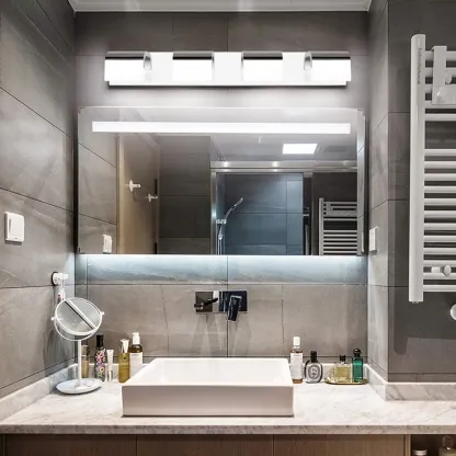 Bathroom Vanity Wall Lights Over Mirror with Lampshade  Image - 15