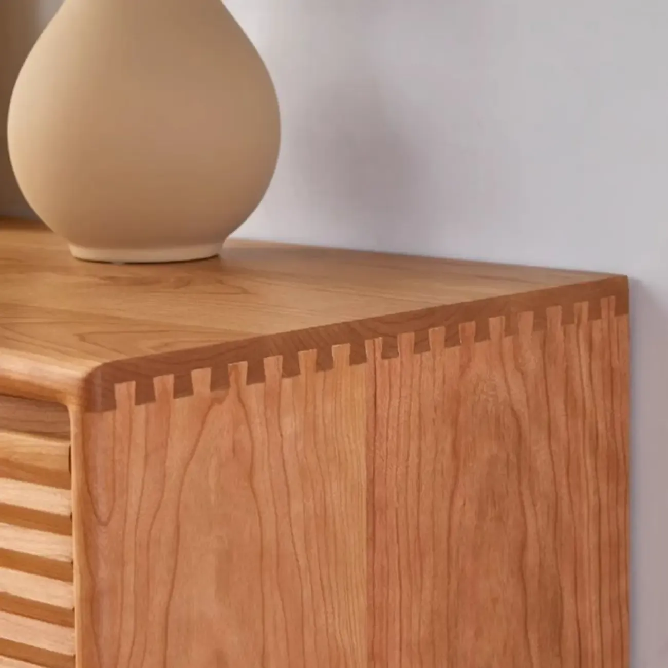 Modern Brown Wood Double Dresser with 9 Drawers Image - 10