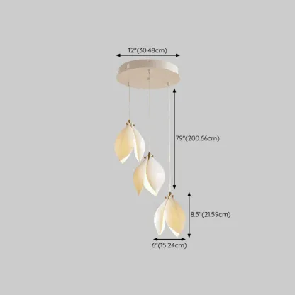 Elegant Ceramic Bud Shape LED Pendant Lamp for Modern Living Room Image - 21