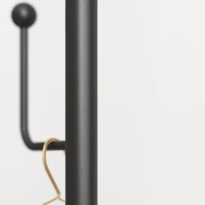 Glam Black Metal Freestanding Coat Rack Image - 15