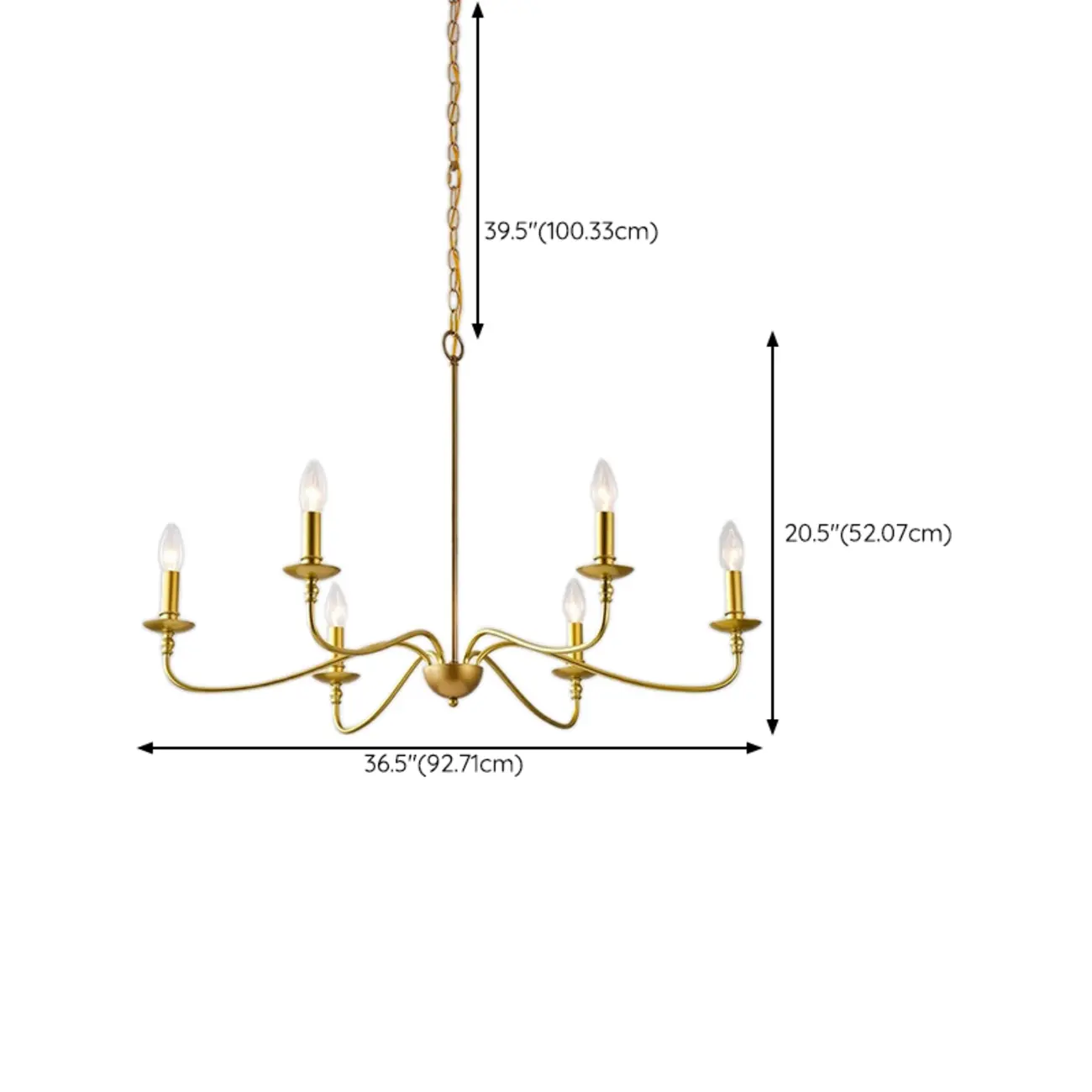 8-Light Vintage Elegant Candle Chandelier for Living Room Image - 19 | homeyfad