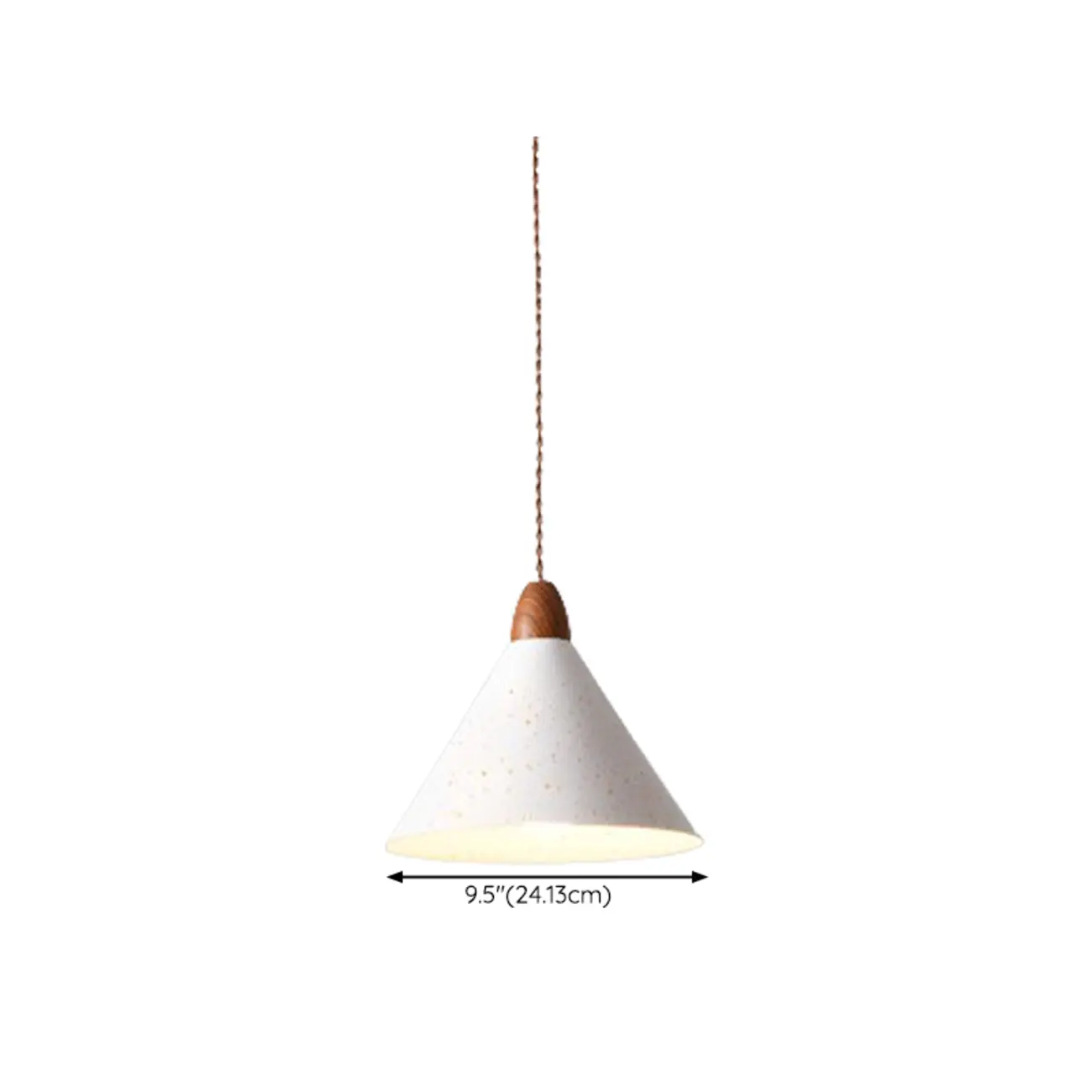 Modern White Iron Cone Pendant Lamp for Living Room #size | homeyfad