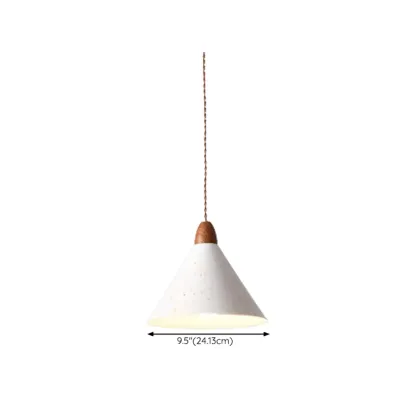 Modern White Iron Cone Pendant Lamp for Living Room #size