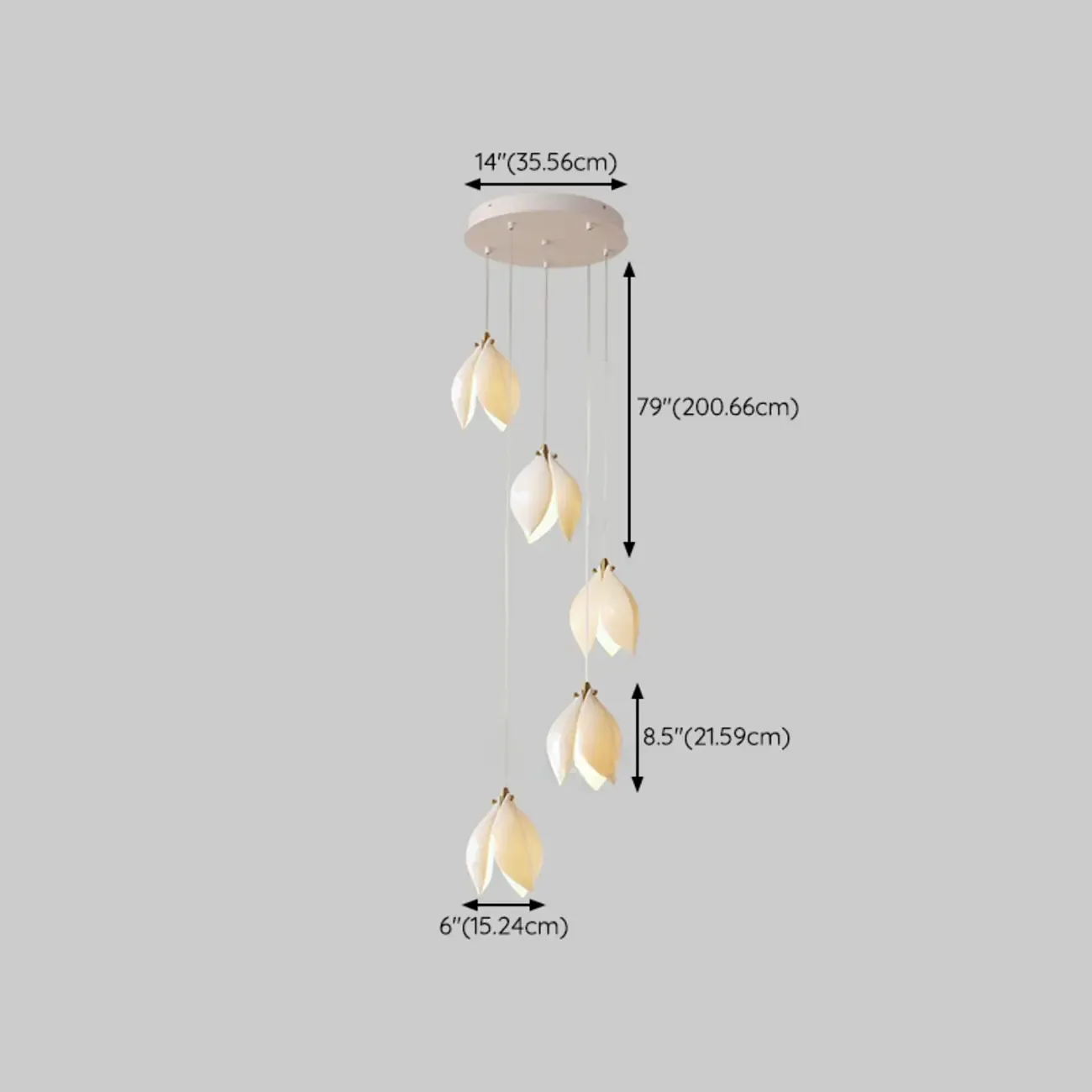 Elegant Ceramic Bud Shape LED Pendant Lamp for Modern Living Room Image - 22