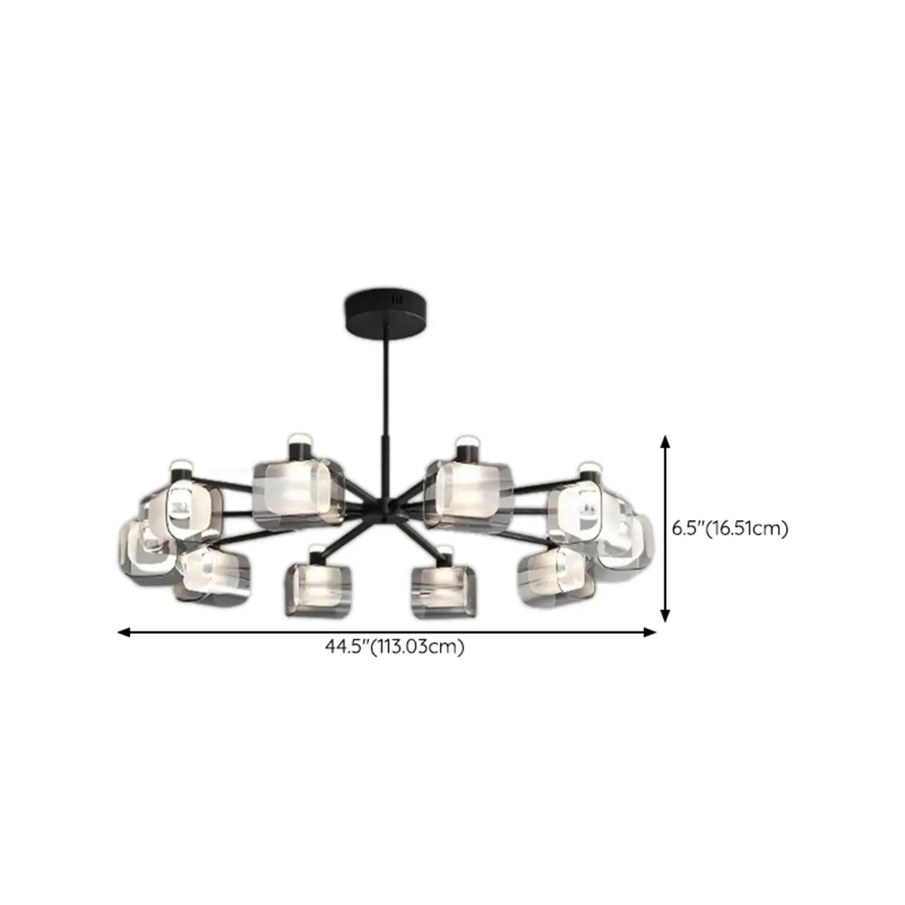 Modern Clear Glass Chandelier with Adjustable Hanging Length Image - 16 | homeyfad