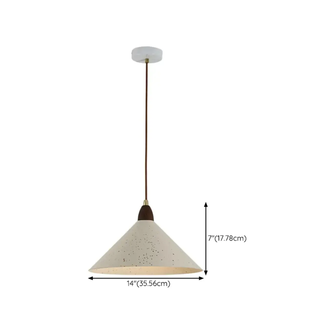 Modern White Iron Cone Pendant Lamp for Living Room Image - 11