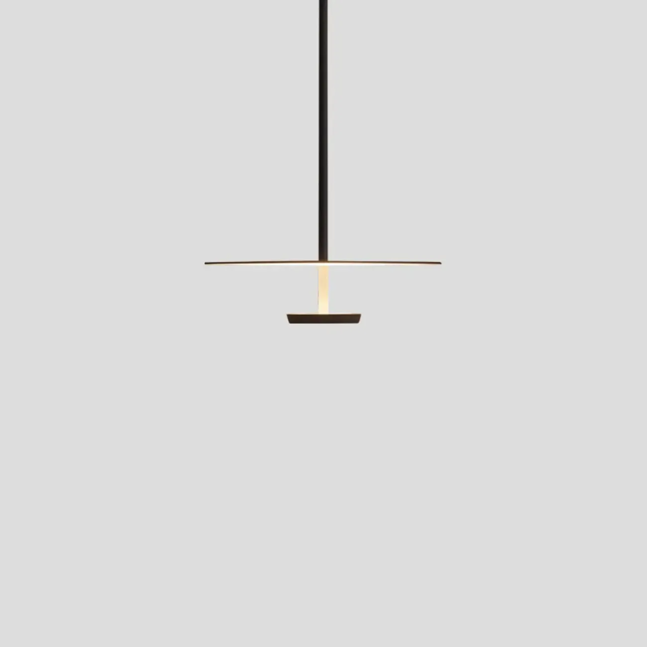 Sleek LED Minimalist Disc Shape Pendant Light for Dining Room Decor Image - 7
